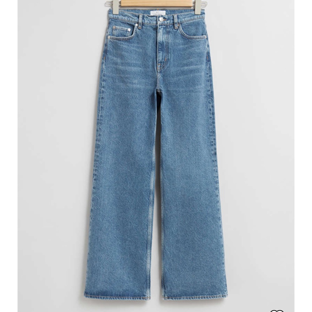 Denim & other stories, high-rise, wide flare jeans never worn